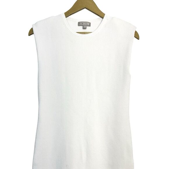 J. Crew Sweater Knit Midi Dress Size M Ribbed Front Slit Old Money Quiet Luxury - Picture 7 of 9